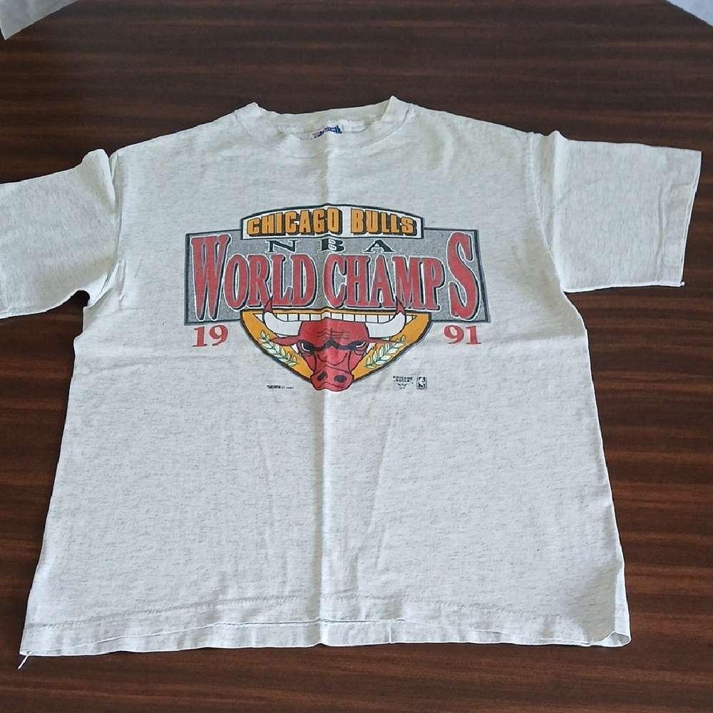 Chicago Bulls Kids' 1991 World Champs T-Shirt - Gray (Trench Ultra)